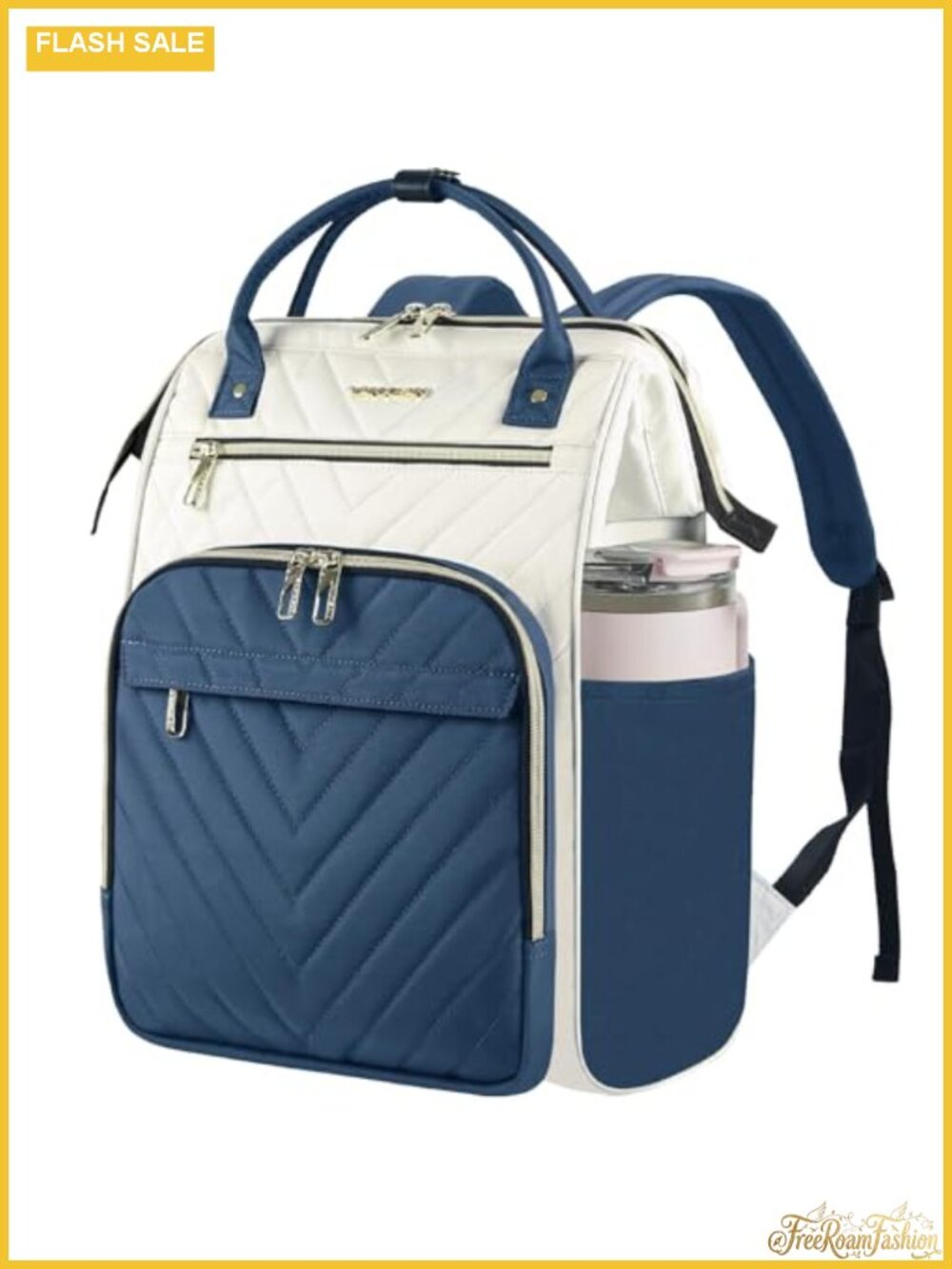 Nylon Laptop Backpack for Women Men Travel Work Water Resistant Adjustable